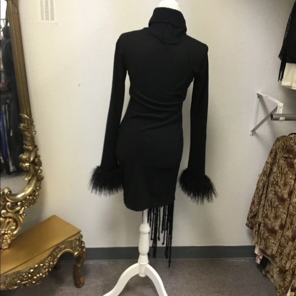 Peacock faux fur dress Like New - Picture 6 of 7